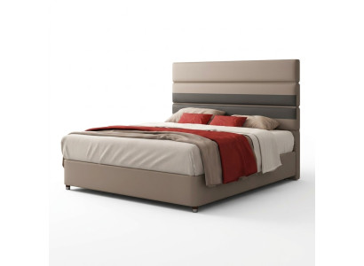 Cuero Acolchado Cama Camas Hotel Lujo Diseñador Doble Matrimonial Dormitorio Beige