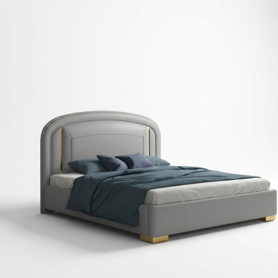 Cama de diseño moderno 180x200 terciopelo metal camas de hotel cama doble matrimonio dormir