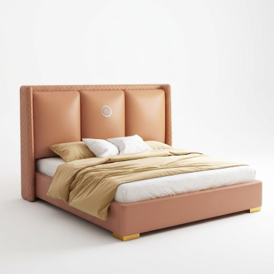 Cama Naranja Dormitorio Diseño Muebles Moderna Lujo Camas Estructura de Cama