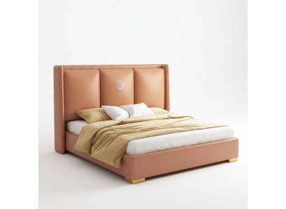 Cama Naranja Dormitorio Diseño Muebles Moderna Lujo Camas Estructura de Cama
