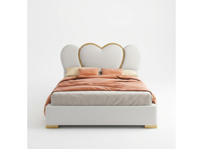 Lujo Dormitorio Cama Acolchada Diseño Lujo Doble Hotel Camas Cuero