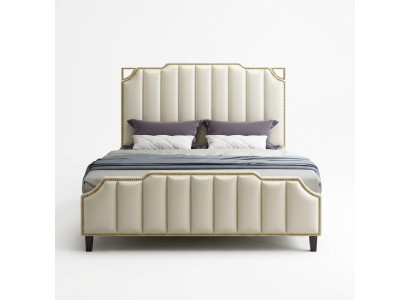 Cama tapizada de diseño de lujo doble cama de hotel matrimonial 180x200cm dormitorio.
