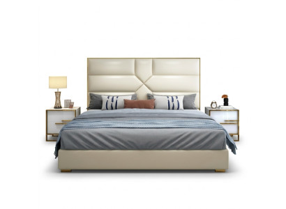 Diseño de cama de lujo para dormitorio acolchado de lujo cama doble del hotel Hotel