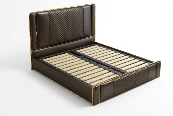Cama Dormitorio Diseño Muebles Modernos de Lujo Camas tapizadas Estructura Nueva