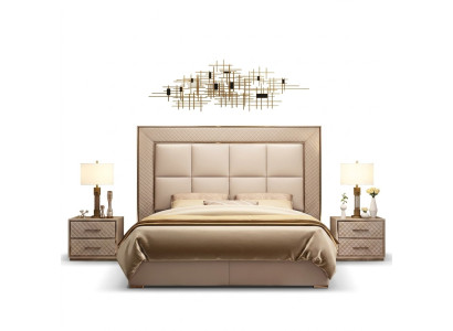 Clásico tapizado cuero cuero artificial cama doble cama diseño de lujo camas dobles.