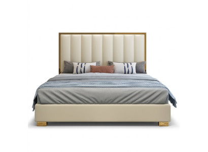 Cama camas madera cuero tapizado matrimonio diseño cuero hotel caja de resortes muebles