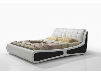 Cama acolchada de diseño de lujo blanco 180x200cm dormitorio principal de cuero