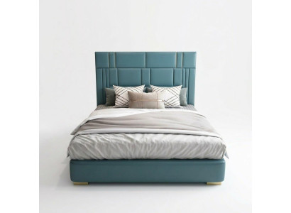 Cama de lujo de hotel de cuero doble camas acolchadas dormitorio 180x200 doble.