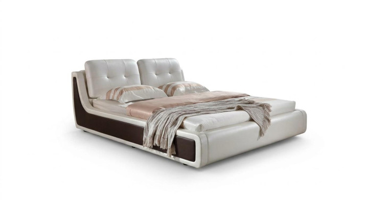 Cama doble cama cama matrimonial diseño lujo cama tapizada decoración textil camas