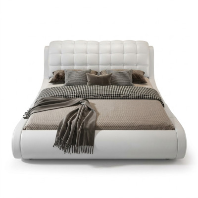 Cama doble Cama de matrimonio Diseño Cama tapizada Cama de diseño Camas de cuero