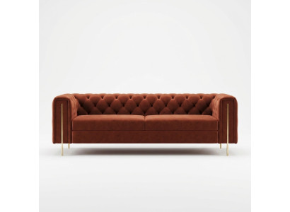 Sofá de diseño de tres plazas para sala de estar, sofá acolchado.