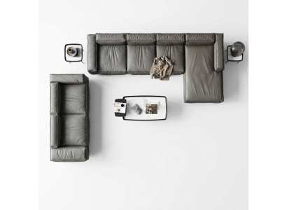 Sofá esquinero sofá sofá tapizado conjunto de sala de estar sofás en forma de L gris