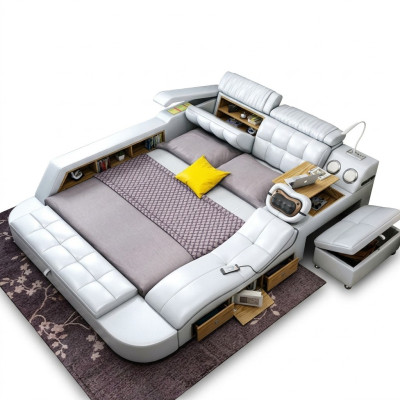 Cama multifuncional - Caja fuerte - Cama térmica - USB - Cama doble con sonido