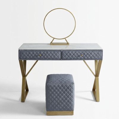 Mesas de maquillaje Consolas Mesa Dormitorio Decoración de madera Espejo + Cómoda