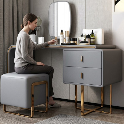 Mesa Moderna Consola Espejo Cómoda Tocador Dormitorio Taburete Consolas