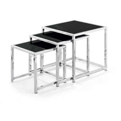 Establecer 3x mesa de centro mesa de café mesa auxiliar mesa de salón diseñador tablas