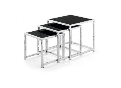 Establecer 3x mesa de centro mesa de café mesa auxiliar mesa de salón diseñador tablas