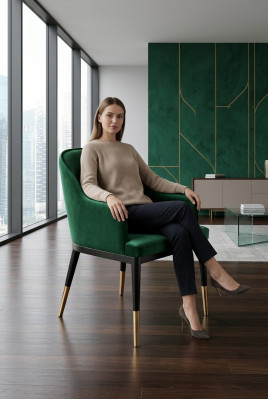 Salón Sillón de diseño Silla Tela Sillas Sillón tapizado Sillón