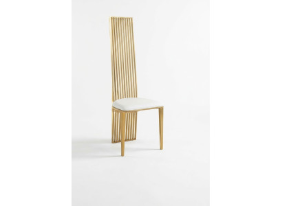 Silla de diseño de lujo Tapizado Sillas clásicas Sillón de acero inoxidable Sillas