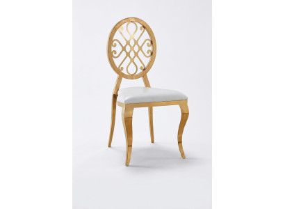 Silla de diseño Sillón Tapizado Sillas de lujo Textil Acero inoxidable Sillón Comedor