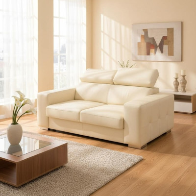 Sofá biplaza nuevo moderno sofá beige 2 plazas sofás muebles sala de estar madera.