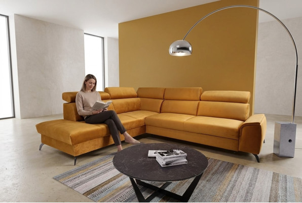 Sofá en forma de L Nuevo Moderno Sofá-cama moderno esquinero Acolchado Mueble