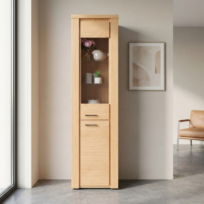 Vitrina de madera de haya, cómoda, vitrinas individuales de vidrio, armarios, armario, muebles.