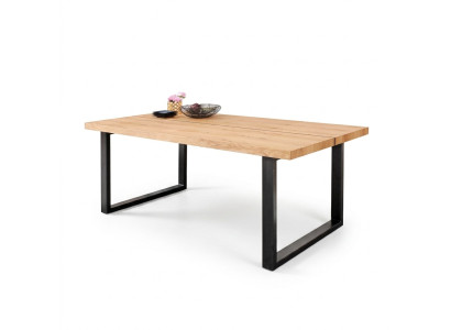 Patas de metal Mesa Madera natural Nueva Clásico corredera Sombra Loft 180x90