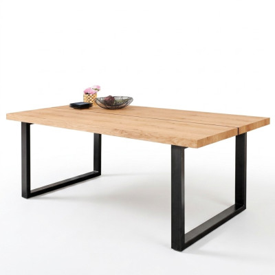 Mesa de comedor Patas de metal Mesa Madera natural Nueva Muebles de loft Mesas Mobiliario