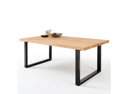 Mesa de comedor Patas de metal Mesa Madera natural Nueva Muebles de loft Mesas Mobiliario
