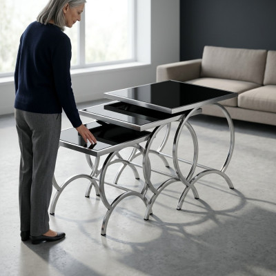 Mesa de centro de lujo, mesa de café, mesa de diseño auxiliar, mesa de sala de estar.