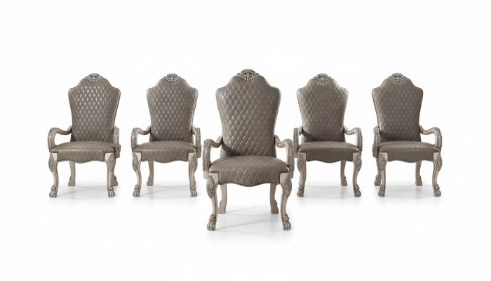 Juego de sillas de diseño 6x sillas con brazos acolchado conjunto silla de respaldo nuevo