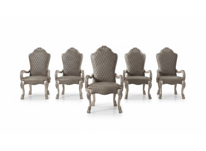 Juego de sillas de diseño 6x sillas con brazos acolchado conjunto silla de respaldo nuevo