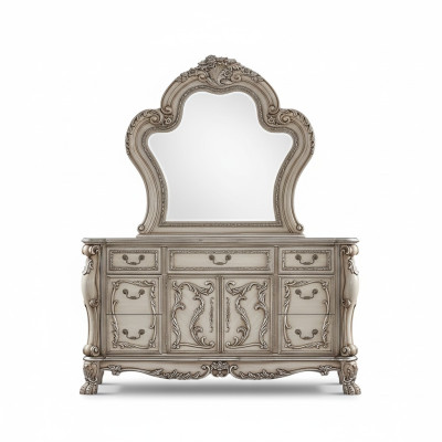 Aparador de plata estilo barroco de madera clásico italiano diseño de muebles Nuevo.