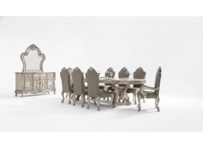 Gran mesa de caballero Barroco Mesa de comedor xxl 345cm Madera Mesas Muebles clásicos Nuevos
