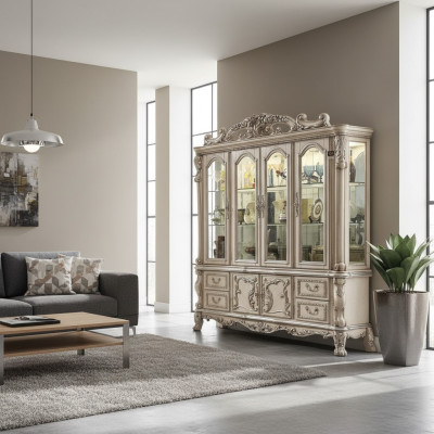 diseño clásico Vitrina Armario de cristal Vitrina Mostrador estante barroco
