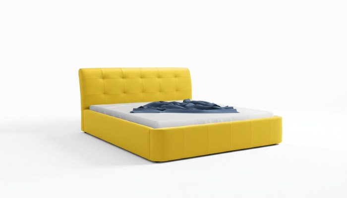Estructura clásica de cama Cama tapizada Hotel de cuero textil Camas tela 180x200cm