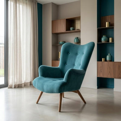 Sofá de un asiento Lounge Club Muebles Sillón Orejero Sofá Sofá de televisión Nuevo