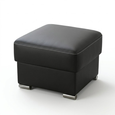 Moderno taburete banco con reposapiés acolchado taburete esquinero en negro otomano taburete.