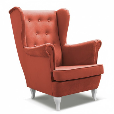 Sillón Tapizado Asiento Diseño Sofá Reláx Tela Salón Lujo Televisión Club
