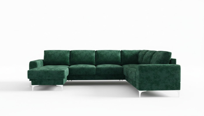 Diseño moderno de sofá esquinero en forma de U, nuevo sofá tapizado para sala de estar.