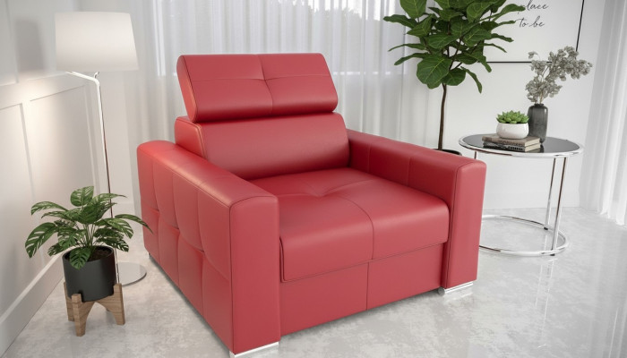Butaca de salón moderna, de club, para sala de estar moderna, de tela textil roja, muebles creativos.