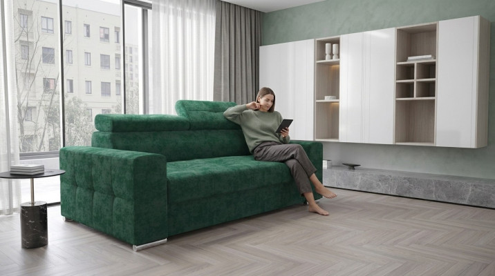 Sofá de diseño de dos plazas de tela y cuero para sofá, sofá cama multifuncional nuevo.