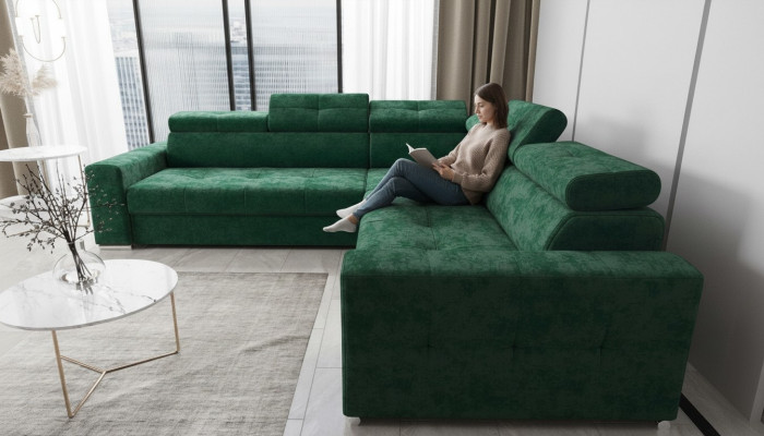Sala de estar textil cuero lujo L forma moderno sofá esquinero tapizado sofás nuevo.