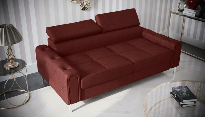 Diseño Sofás de lujo Muebles tapizados Sofá Sofá Asiento Cuero Textil Nuevo 186x100cm