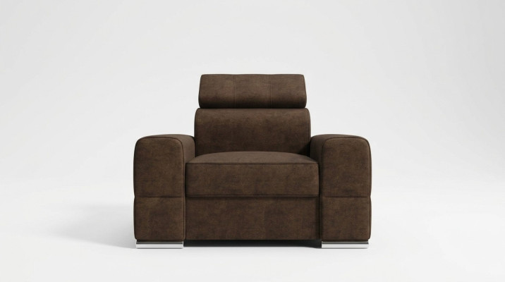 Diseño de sillón de lujo Sofá individual Lounge Chaise de televisión Sofá de cuero textil