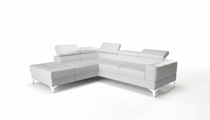 Sofá esquinero en forma de L, sofá de salón, tapizado, multifunción, diseño moderno, textil.
