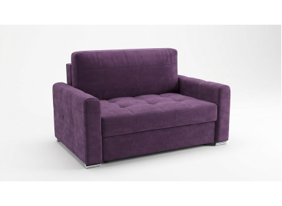 Sillón Relax de tela Lounge Club acolchado Diseño Sofá de 2 plazas de lujo Púrpura Nuevo