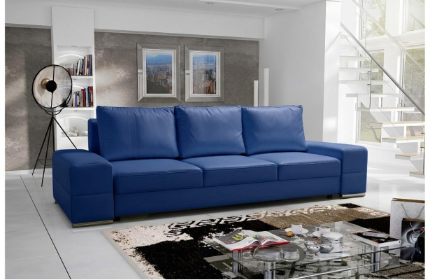 Sofá de cuero artificial Sofá de diseño elegante de 3 plazas Muebles clásicos de diseñador XXL