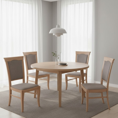 Sillas clásicas modernas en estilo rústico de casa de campo, juego de 4 sillas clásicas de casa de campo.